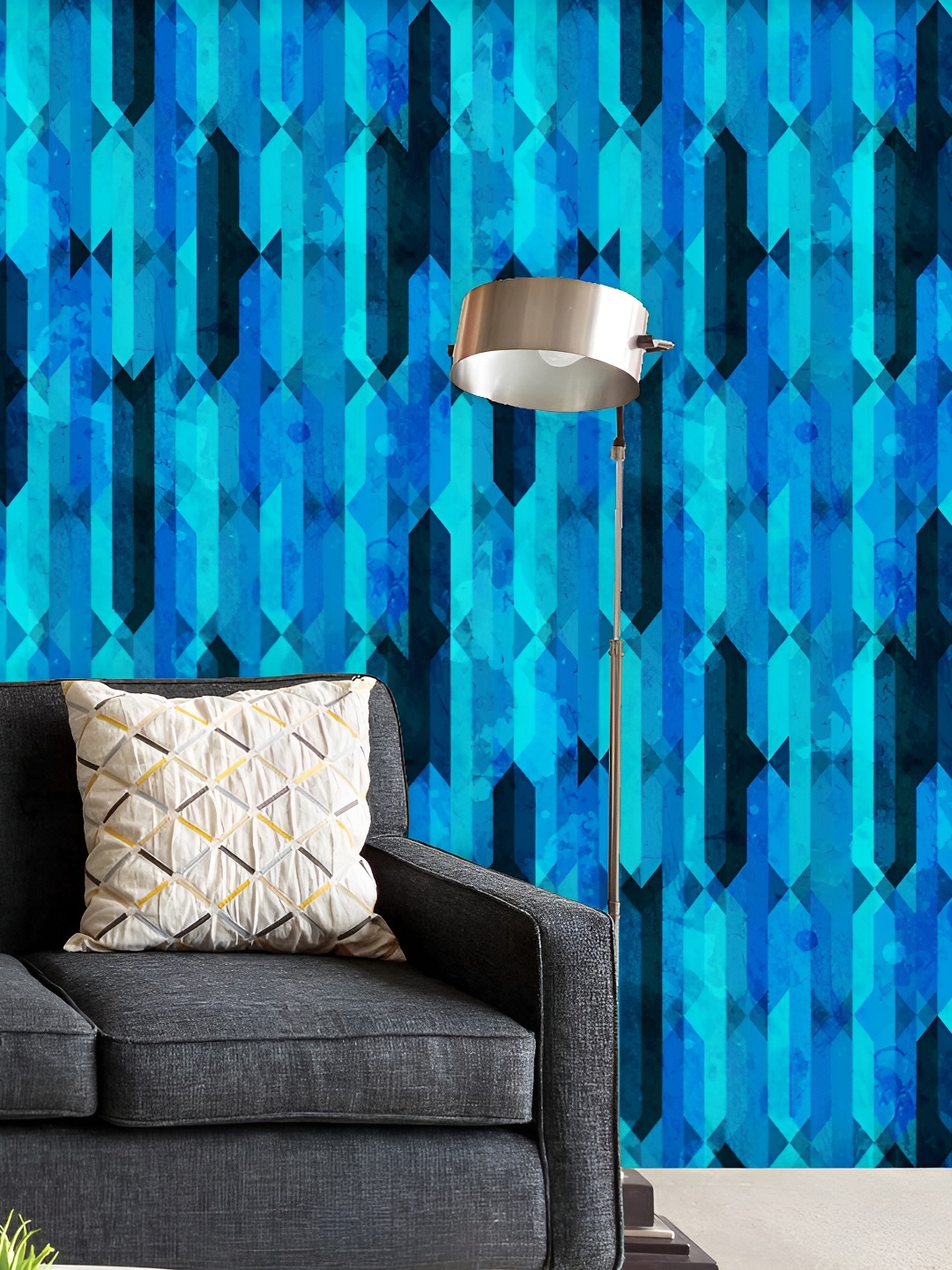 

ArtzFolio Blue Non-PVC Self-Adhesive Peel & Stick Wallpaper