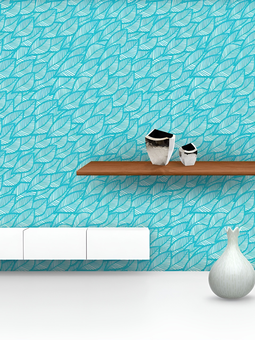

ArtzFolio Blue & White Abstract Printed Self Adhesive Wallpaper