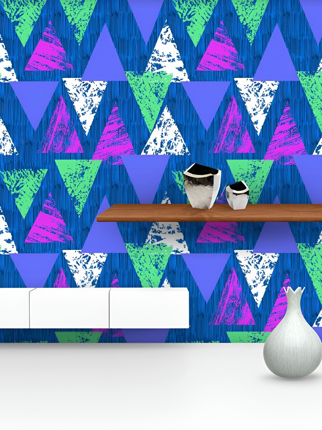 

ArtzFolio Violet & Green Printed Self-Adhesive Water-Resistant Wallpaper