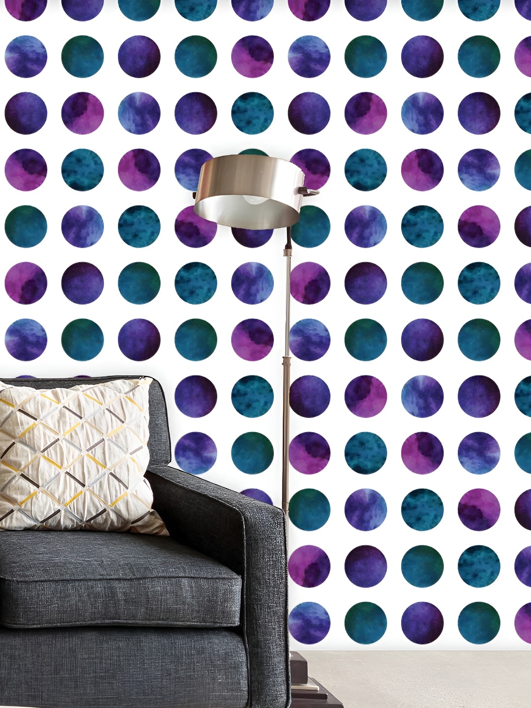 

ArtzFolio Purple Geometric Printed Peel & Stick Self-Adhesive Wallpaper