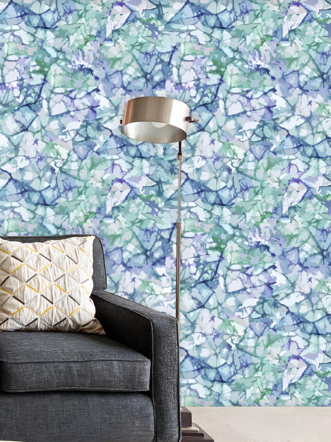 

ArtzFolio Blue Non-PVC Self-Adhesive Peel & Stick Wallpaper, Navy blue
