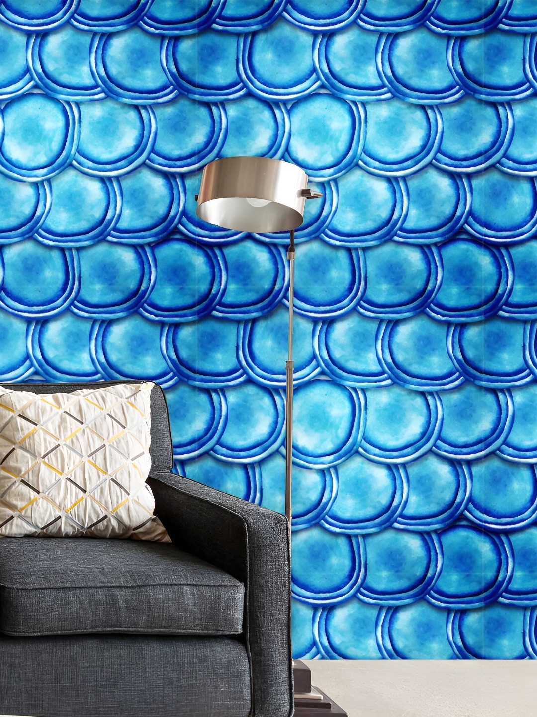 

ArtzFolio 1-Piece Printed Water-Resistant Self-Adhesive Wallpaper, Blue