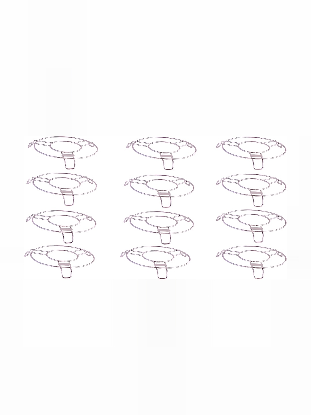 Shivshakti Arts Steel-Toned 12 Pieces Stainless Steel Trivets