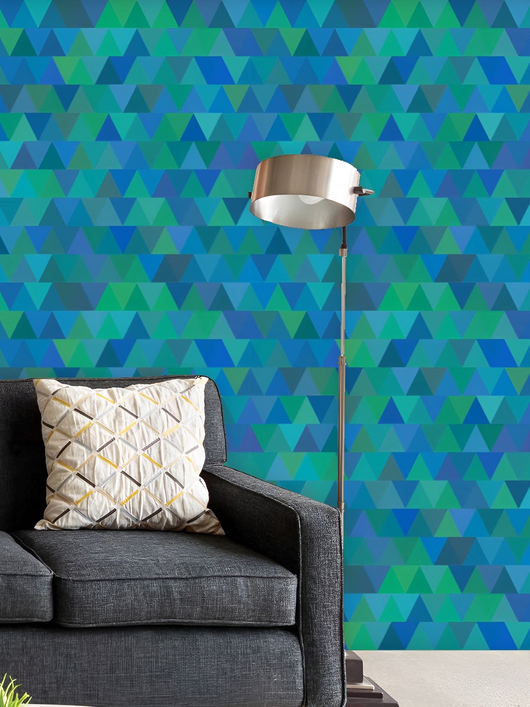 

ArtzFolio Blue & Green Geometric Printed Self Adhesive Wall Decal