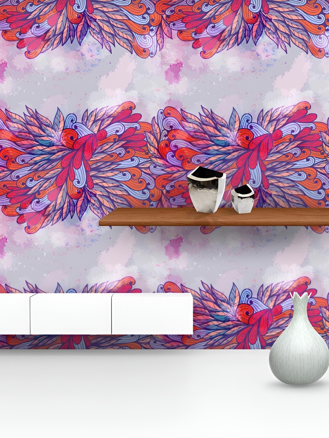 

ArtzFolio Pink Self-Adhesive Stick Wallpaper