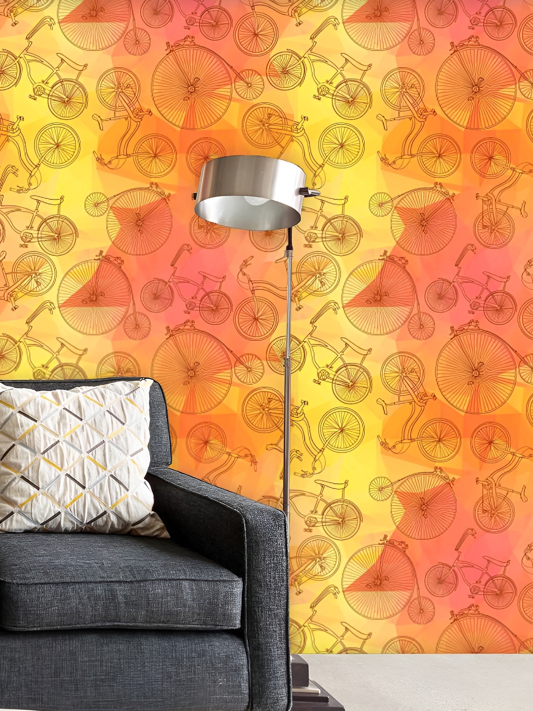 

ArtzFolio Yellow Printed Self Adhesive Wallpaper