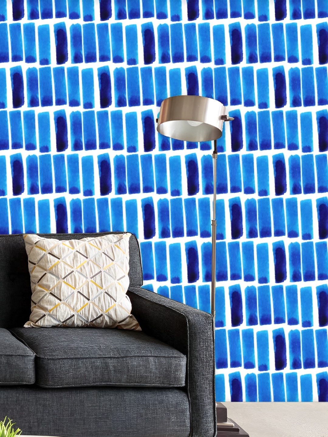 

ArtzFolio White & Blue Printed Peel & Stick Wall Decals