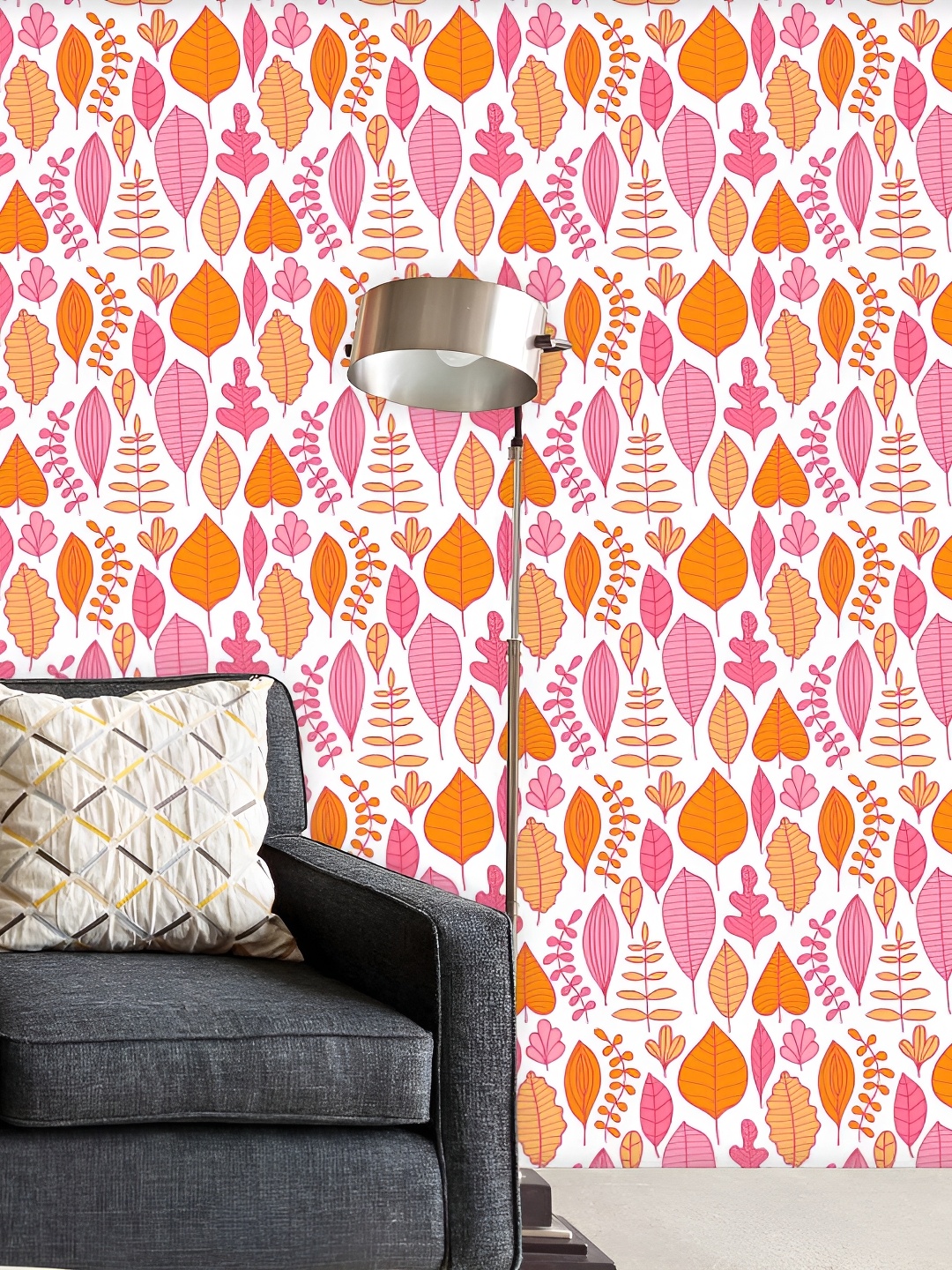 

ArtzFolio White & Pink Printed Self-Adhesive Peel & Stick Wallpaper