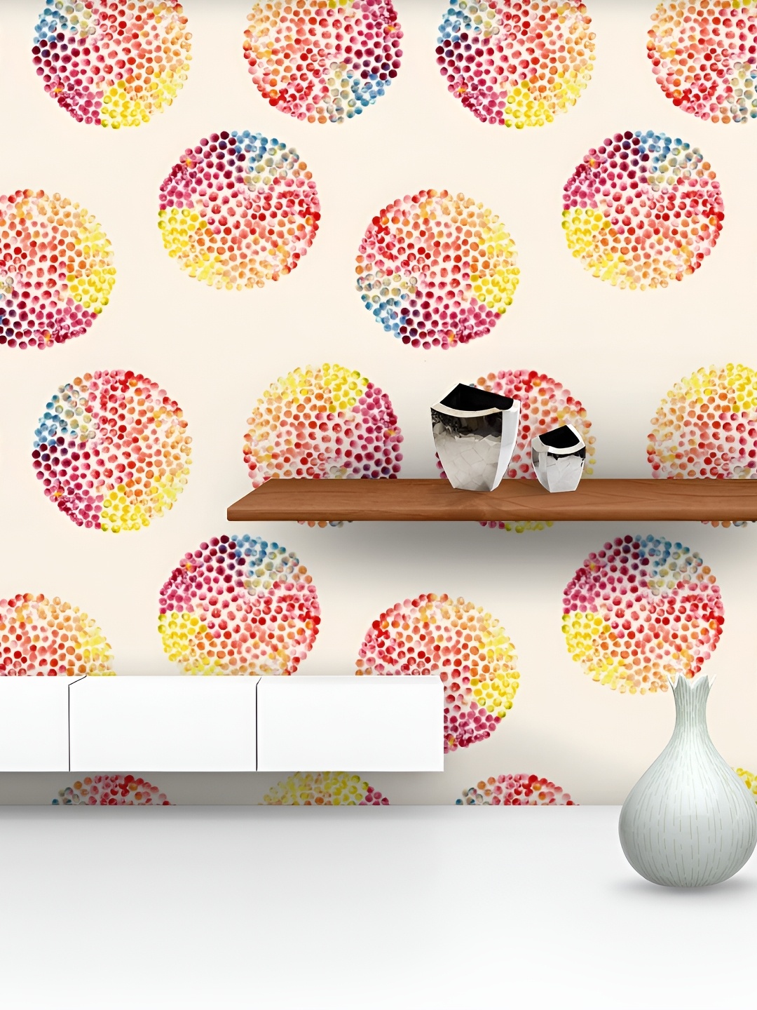 

ArtzFolio Printed Self Adhesive Waterproof Wallpaper 20 x 108 inch, Beige