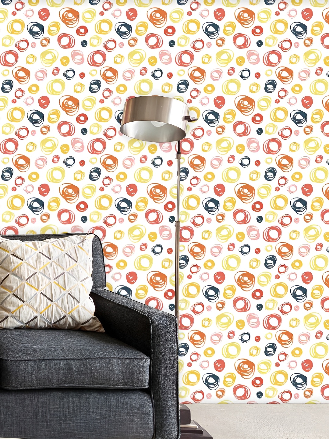 

ArtzFolio Multicolor Abstract Printed Easy-to-Peel & Stick Wallpaper, Multi