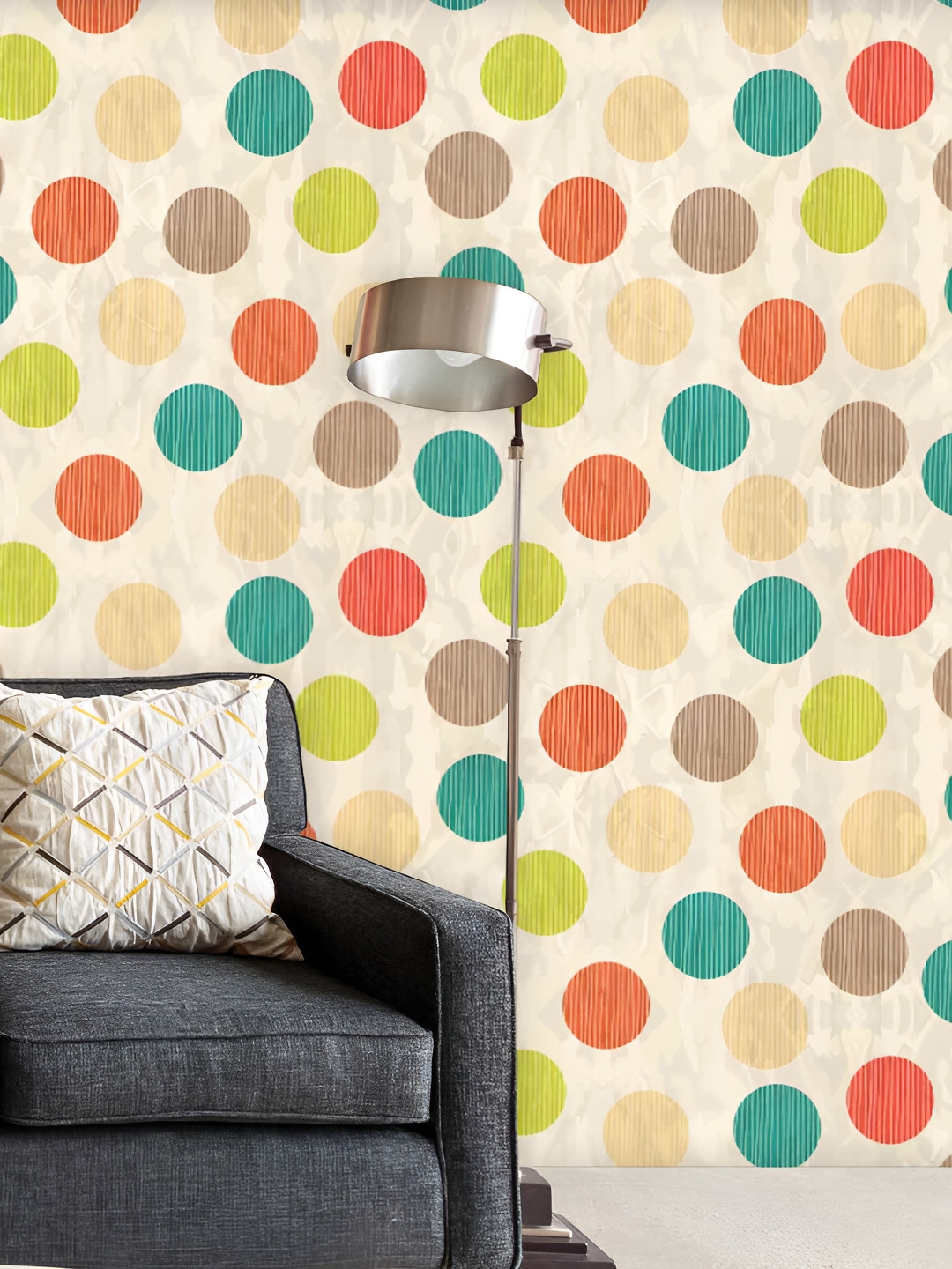 

ArtzFolio Beige & Red Printed Self-Adhesive Water-Resistant Wallpaper