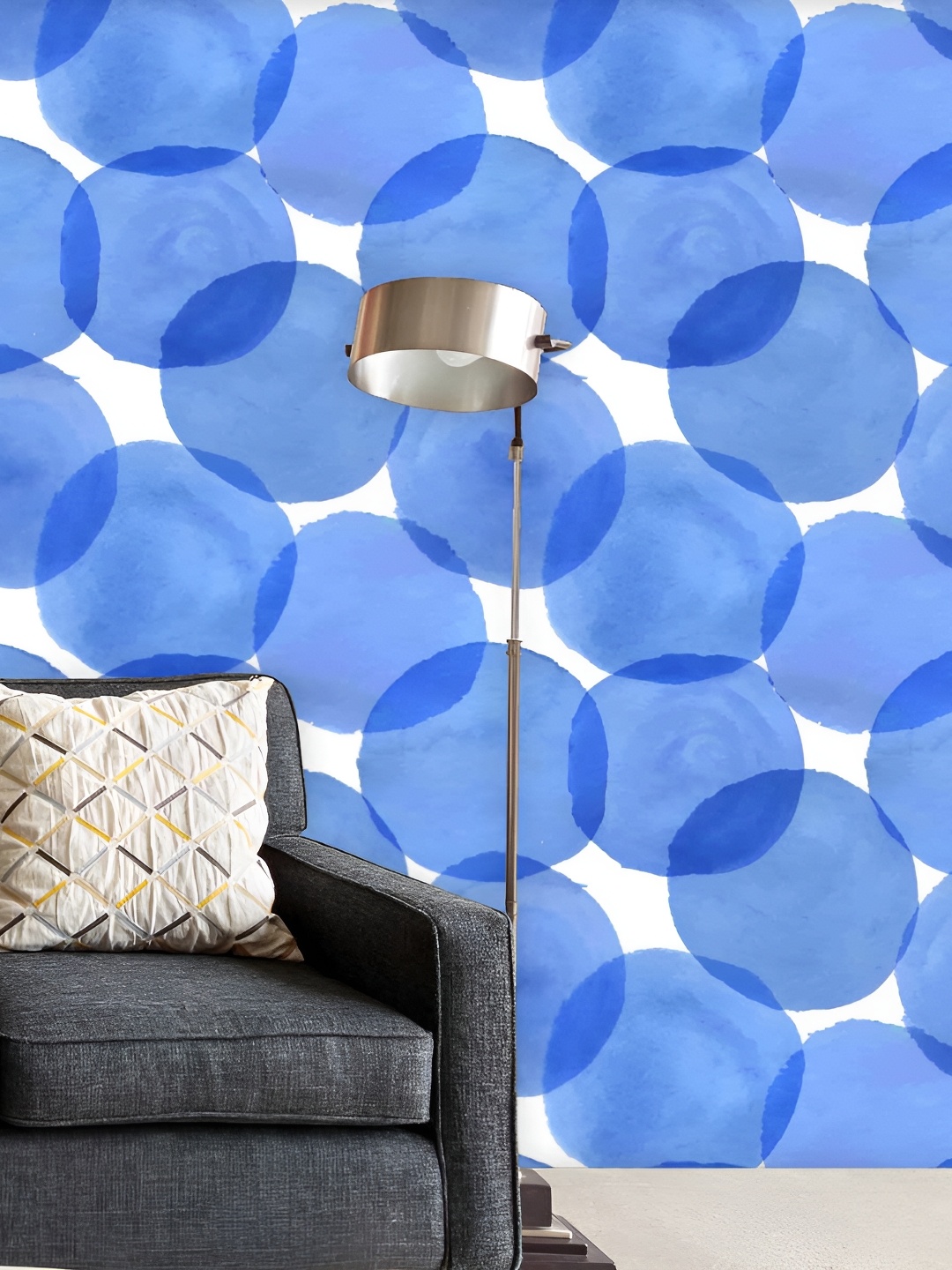 

ArtzFolio Blue & White Printed Self-Adhesive Water-Resistant Peel & Stick Wallpaper