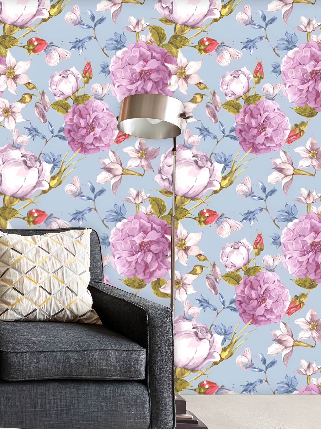 

ArtzFolio Blue & Pink Printed Self-Adhesive Water-Resistant Wallpaper