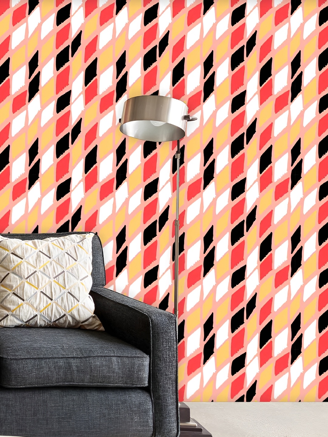 

ArtzFolio Yellow & Black Geometric Printed Self Adhesive Peel & Stick Wall Sticker