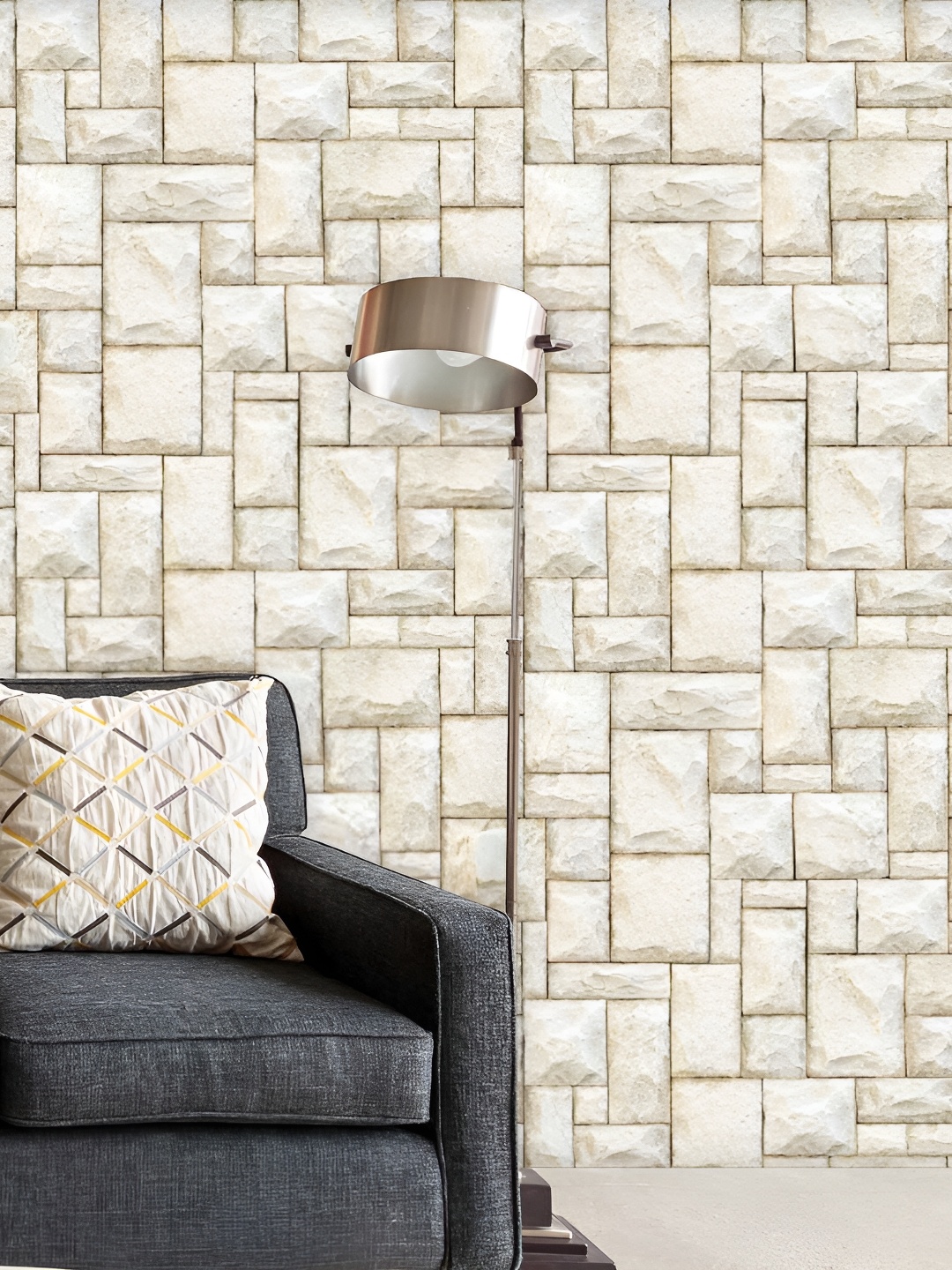 

ArtzFolio Beige Geometric Printed Self Adhesive Wallpaper