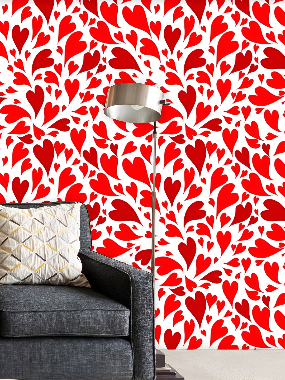 

ArtzFolio Red & White Printed Self Adhesive Decals & Stickers