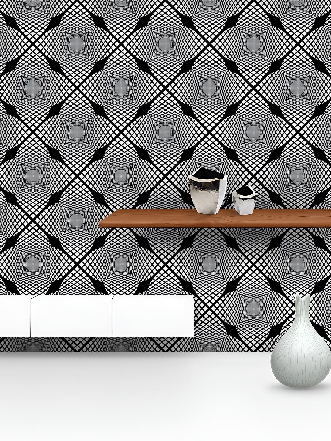 

ArtzFolio Black & White Geometric Printed Self Adhesive Wall Decal