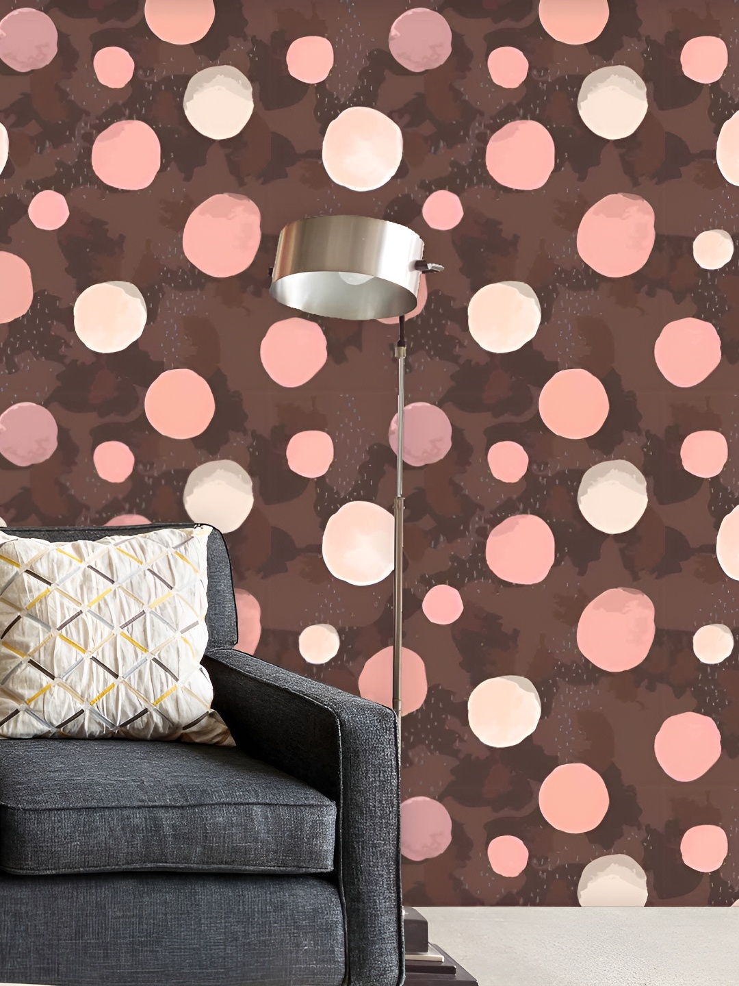 

ArtzFolio Peach & Brown Geometric Printed Self Adhesive Wallpaper