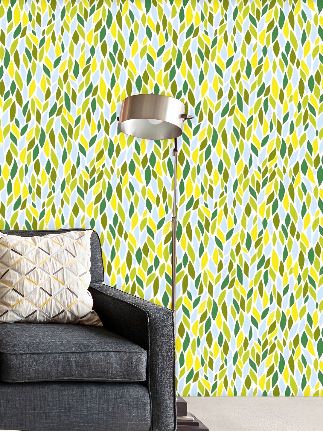 

ArtzFolio Green & Yellow Abstract Printed Peel & Stick Self-Adhesive Wallpaper