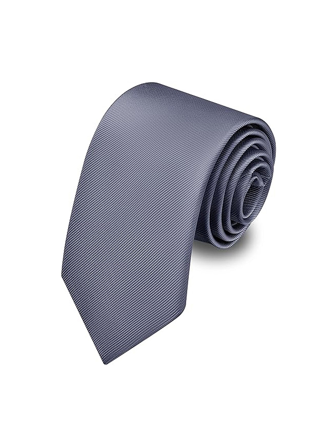 

KAEZRI Men Striped Formal Skinny Tie, Grey