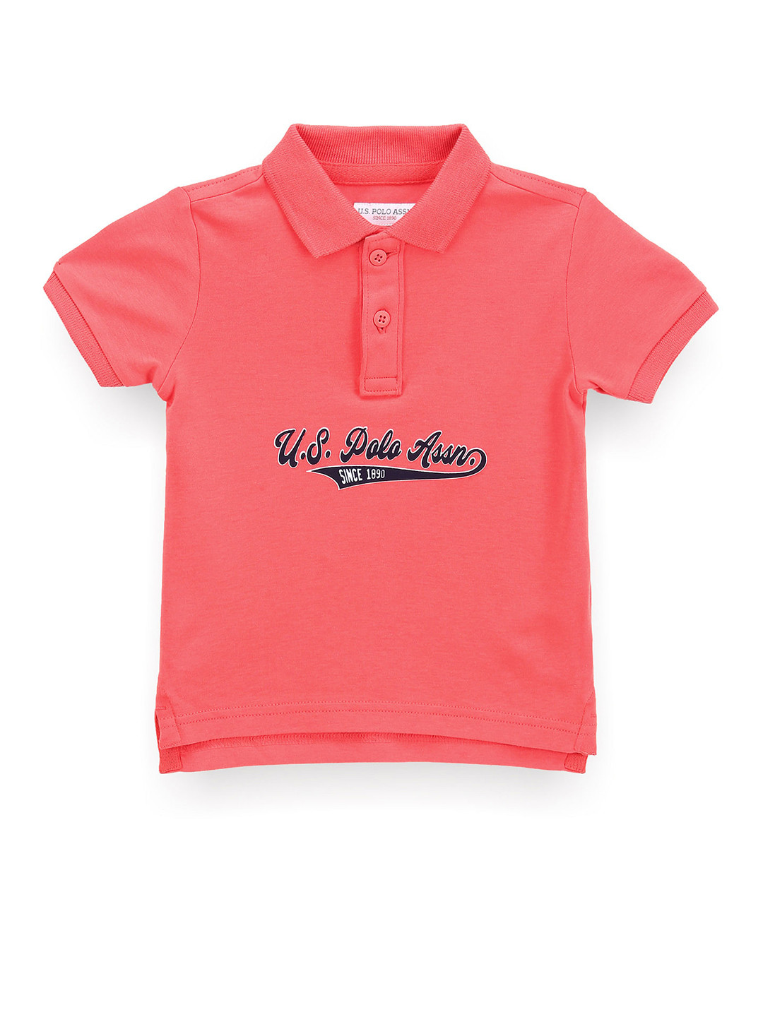 

U.S. Polo Assn. Kids Boys Typography Polo Collar T-shirt, Orange