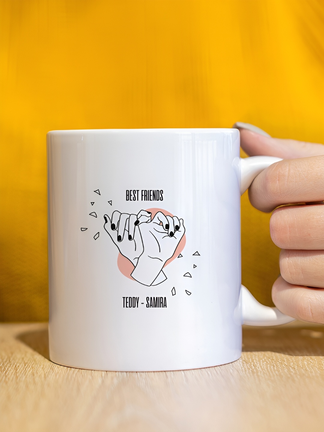 

The Decor Lane White & Black Printed Ceramic Glossy Mug 325 ml