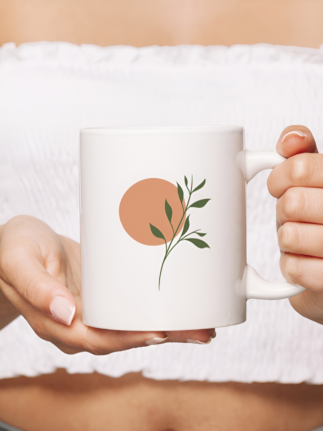 

The Decor Lane White Printed Ceramic Glossy Mugs