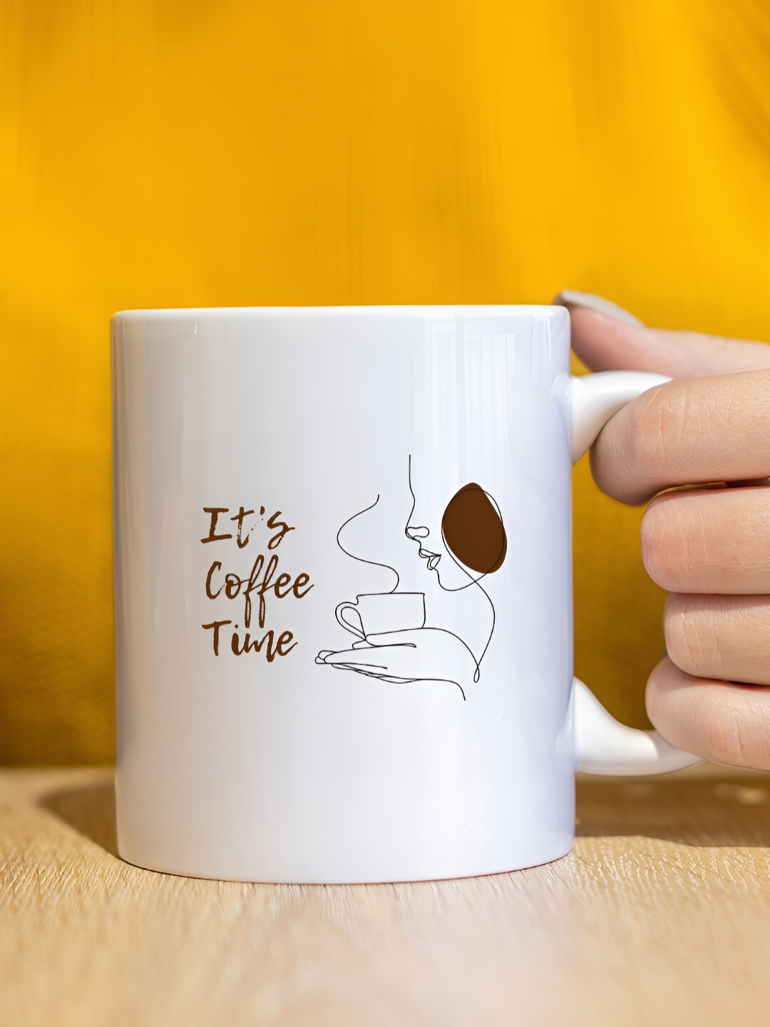 

The Decor Lane White & Black Printed Ceramic Glossy Mug 325 ml