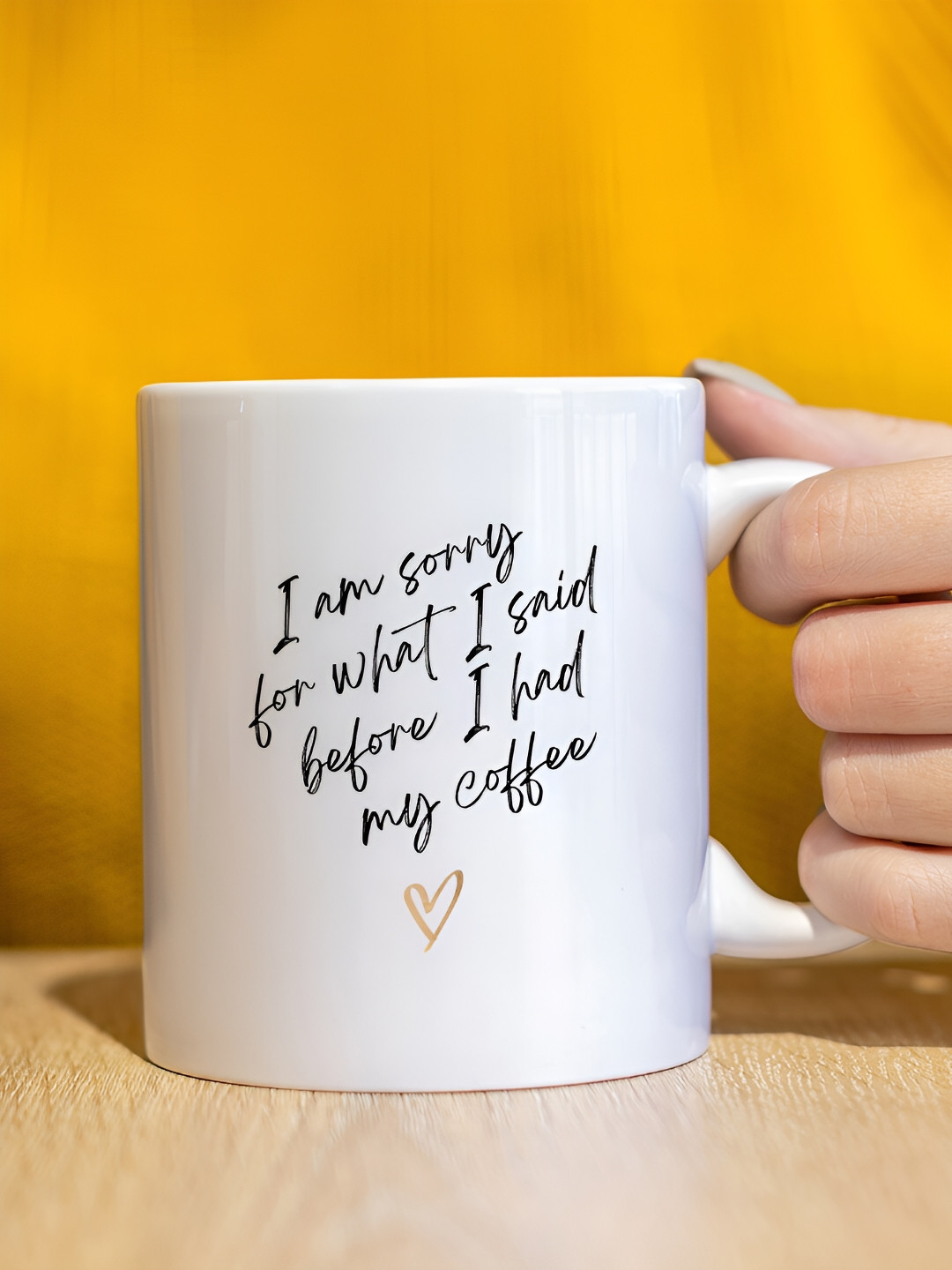 

The Decor Lane White & Black Printed Ceramic Glossy Mug 325 ml