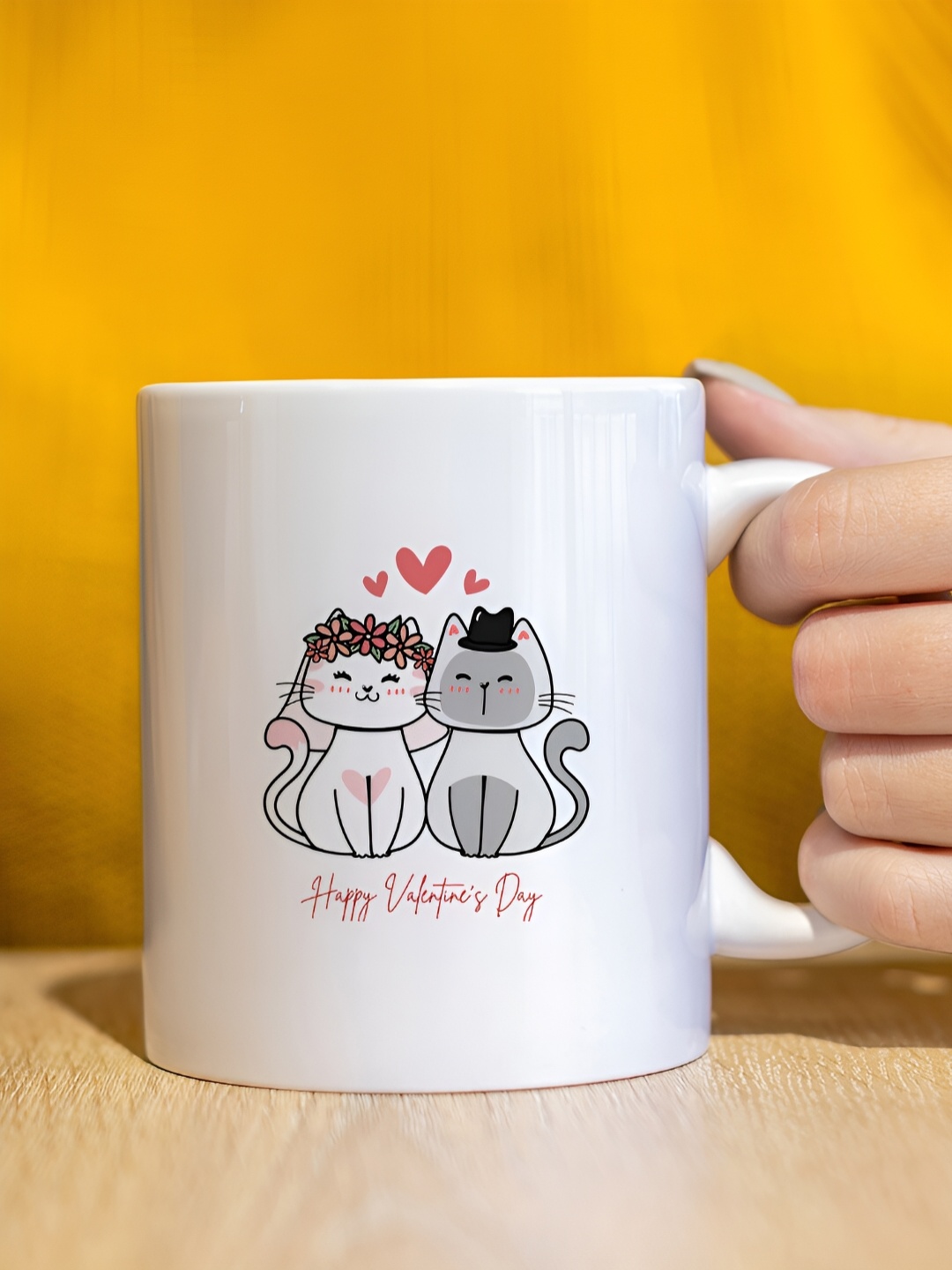 

The Decor Lane White Printed Ceramic Glossy Mugs