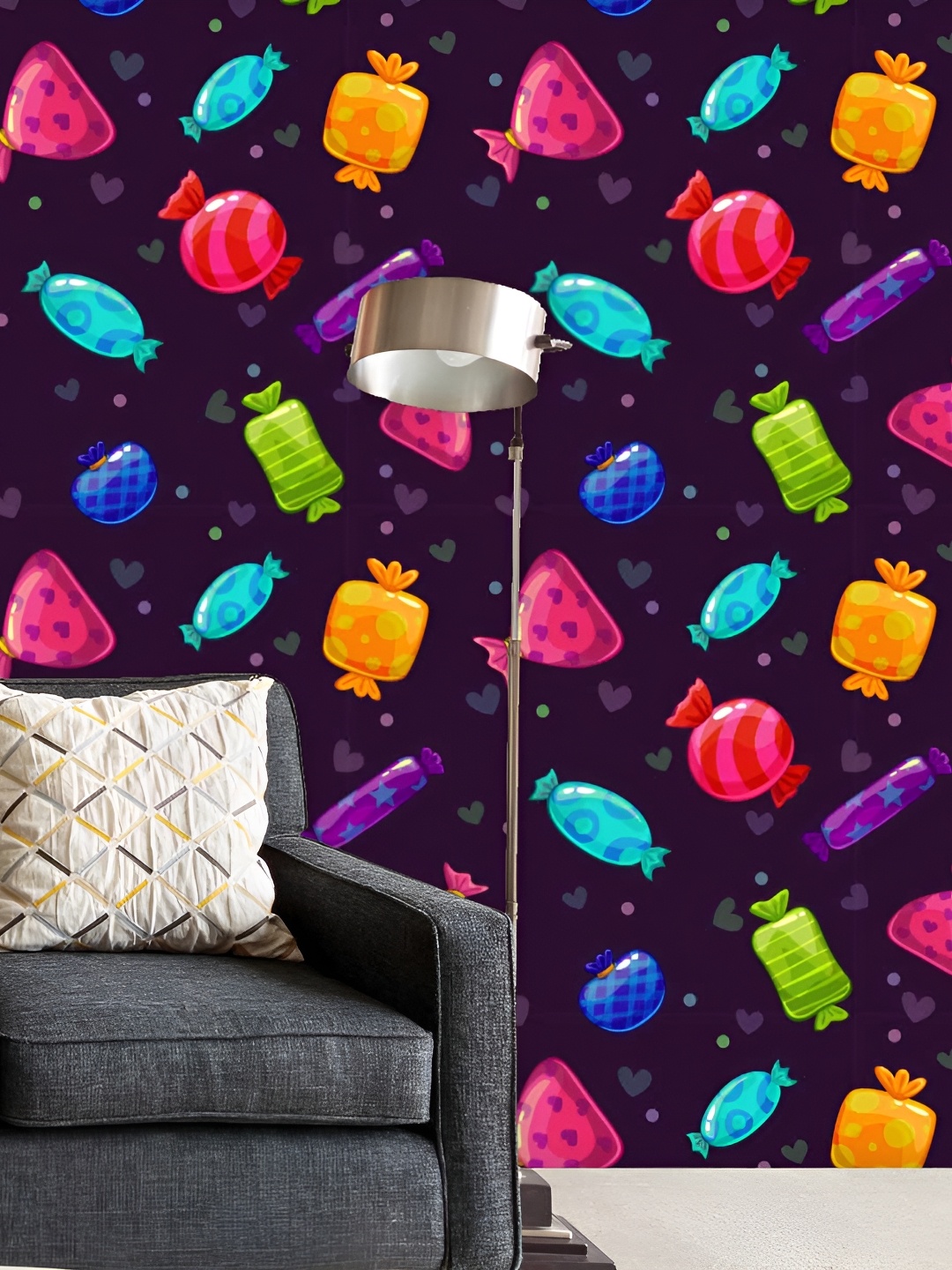 

ArtzFolio Purple & Red Printed Self-Adhesive Peel & Stick Wallpaper