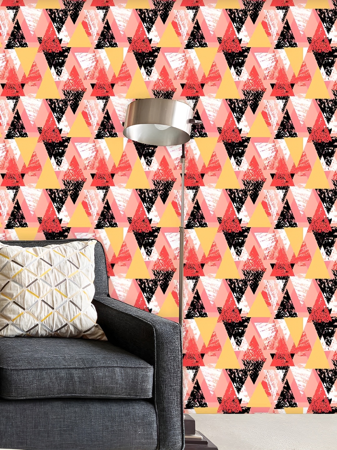 

ArtzFolio Peach & Red Geometric Printed Self-Adhesive Wallpaper