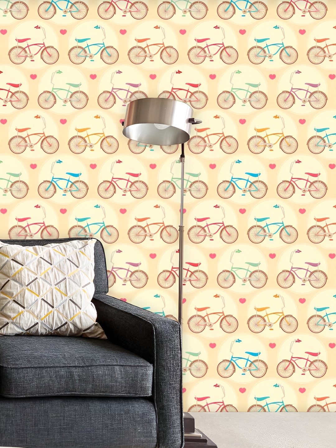 

ArtzFolio Yellow and Blue Abstract Printed Peel & Stick Self-Adhesive Wallpaper Sticker