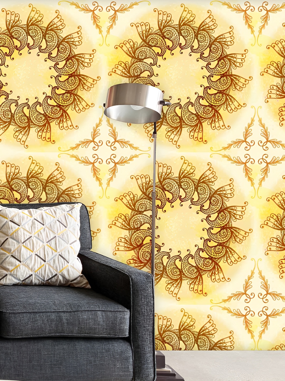 

ArtzFolio Yellow & Brown Peel & Stick Self-Adhesive Wall Sticker