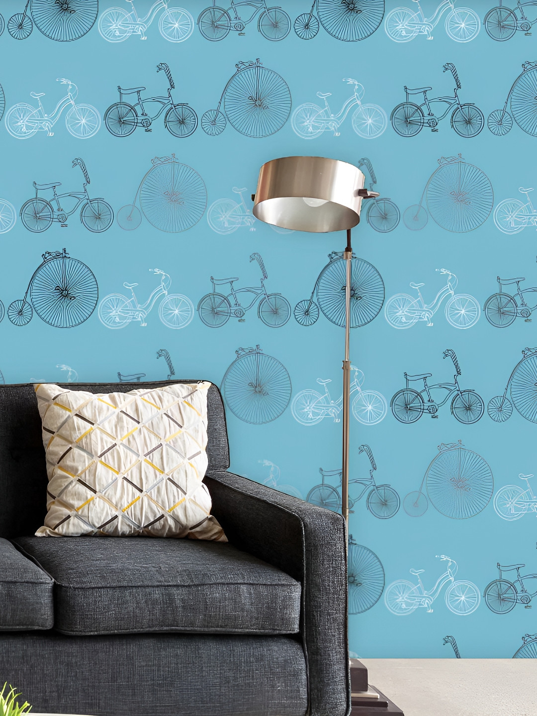 

ArtzFolio 1-Piece Printed Water-Resistant Self-Adhesive Wallpaper, Blue