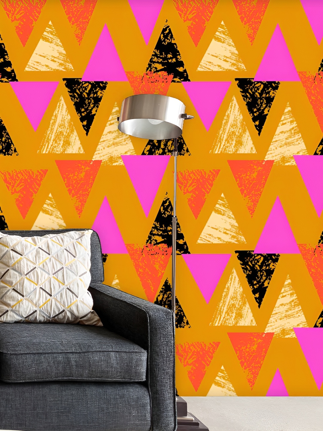 

ArtzFolio Orange and Purple Self-Adhesive Non-PVC Peel & Stick Wallpaper