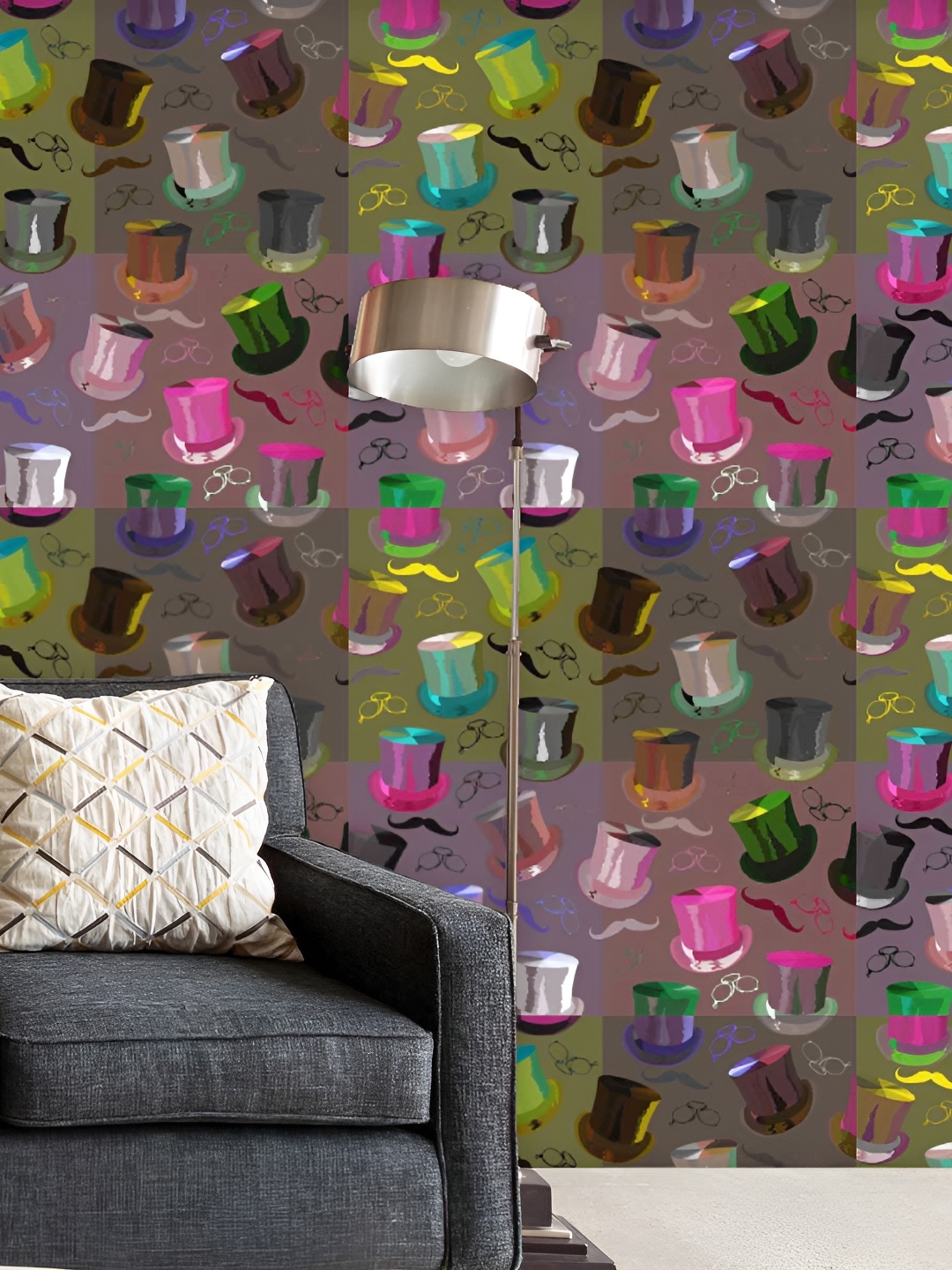 

ArtzFolio Grey & Green Printed Self-Adhesive Wallpaper