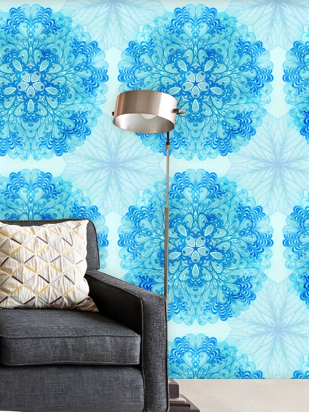 

ArtzFolio Blue & White Printed Peel & Stick Self-Adhesive Wallpaper