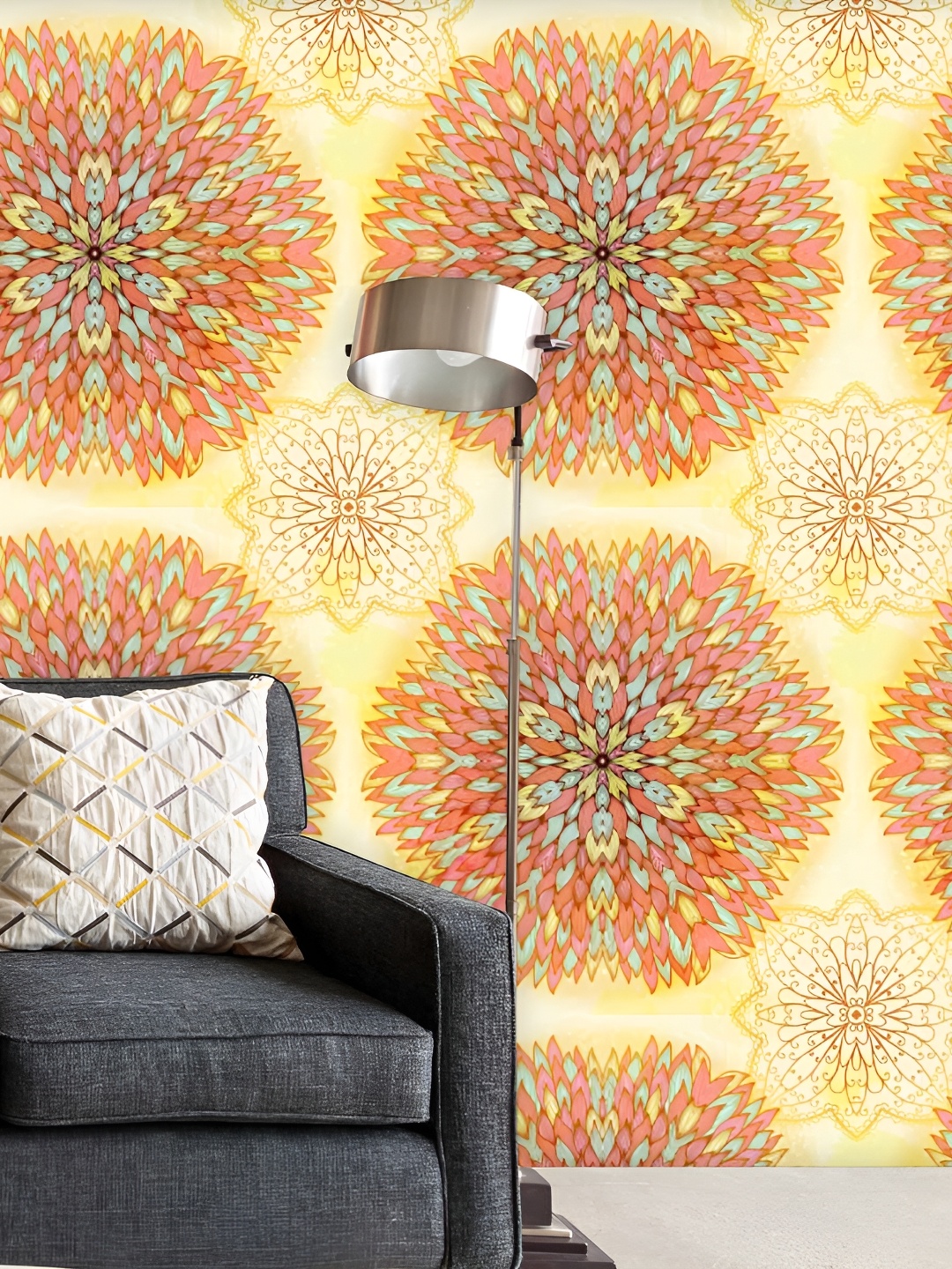 

ArtzFolio Geometric Printed Self Adhesive Waterproof Wallpaper 20 x 216 inch, Beige