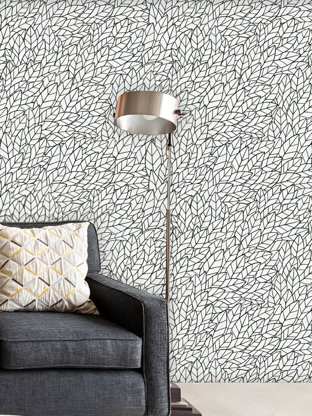 

ArtzFolio Grey & Black Printed Peel & Stick Self-Adhesive Wallpaper