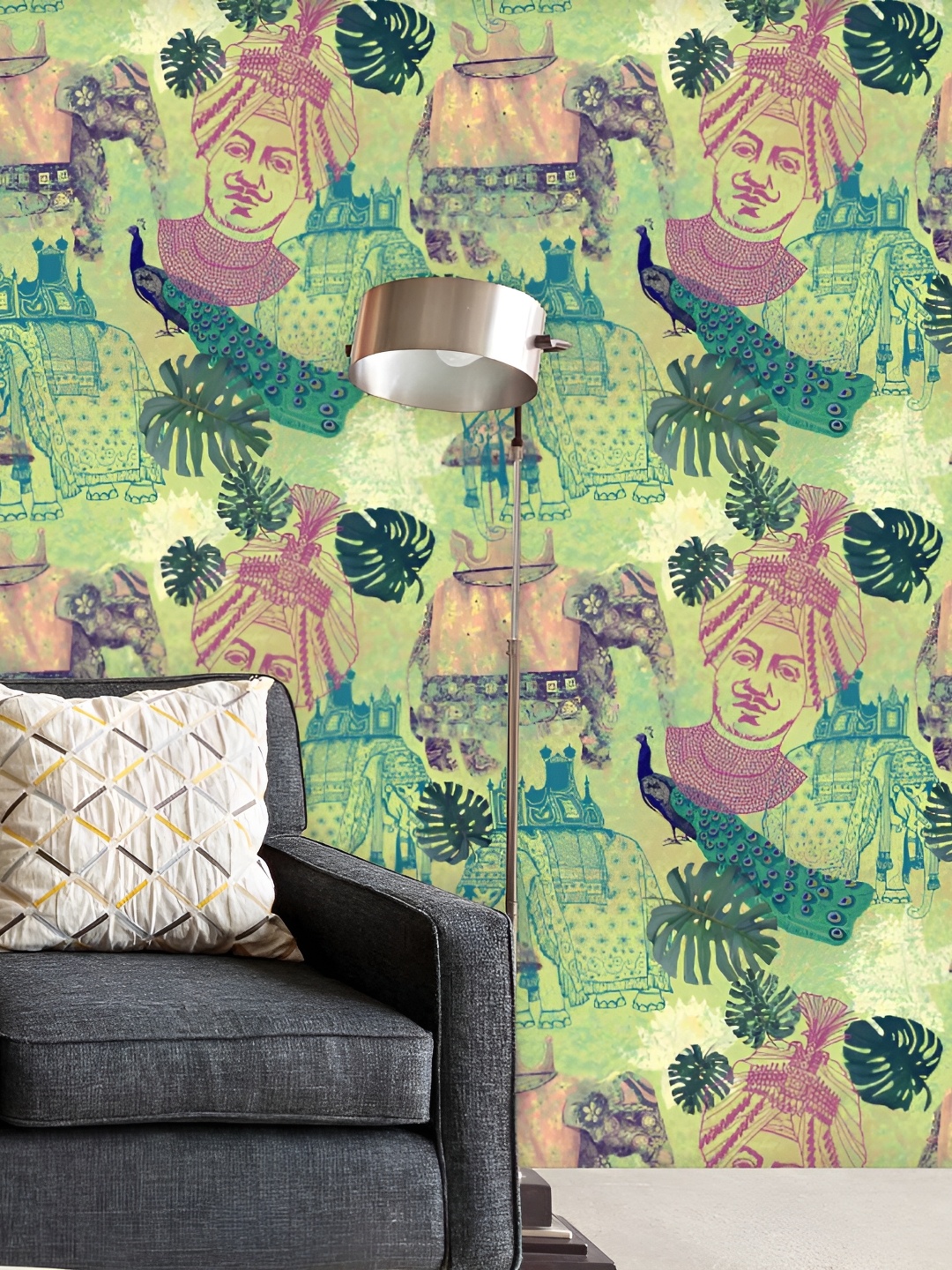 

ArtzFolio Yellow & Green Peel & Stick Non-PVC Vinyl Self-Adhesive Wallpaper