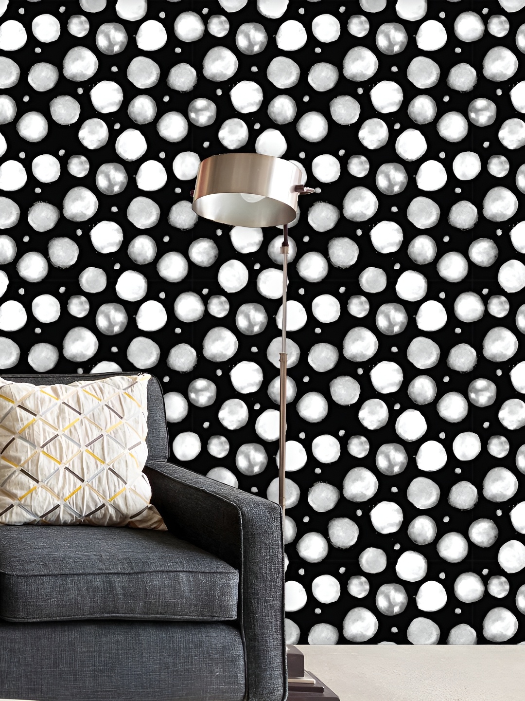 

ArtzFolio Black & White Geometric Printed Easy-to-Peel & Stick Wallpaper