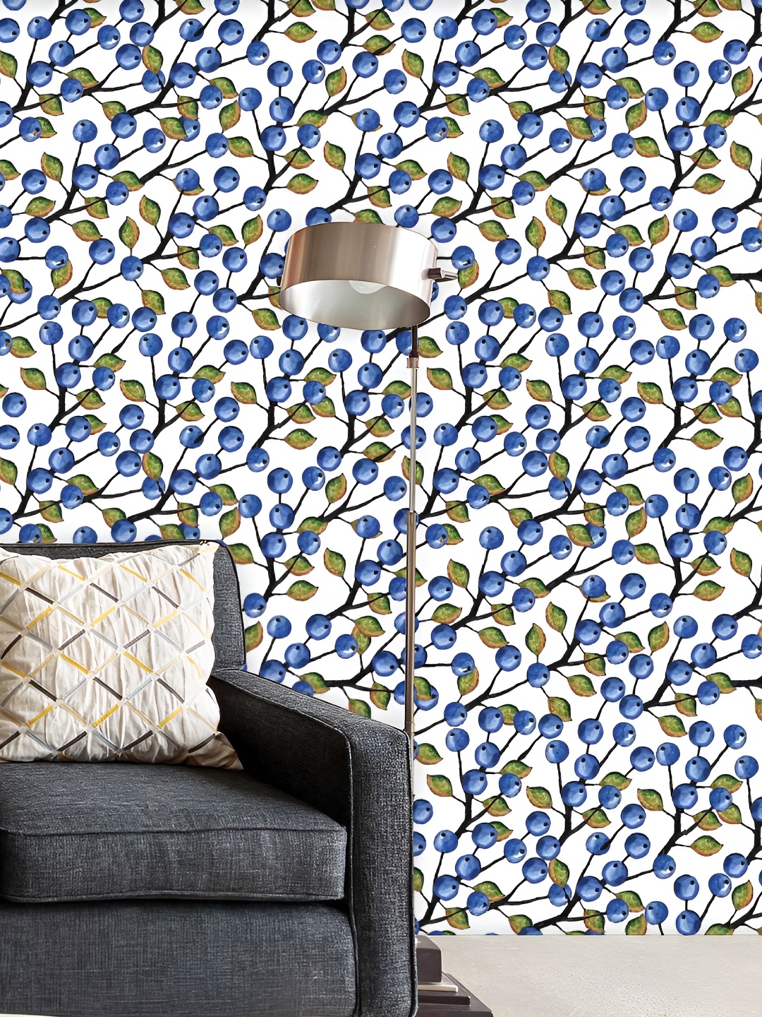 

ArtzFolio White & Blue Peel & Stick Non-PVC Vinyl Self-Adhesive Wall Sticker