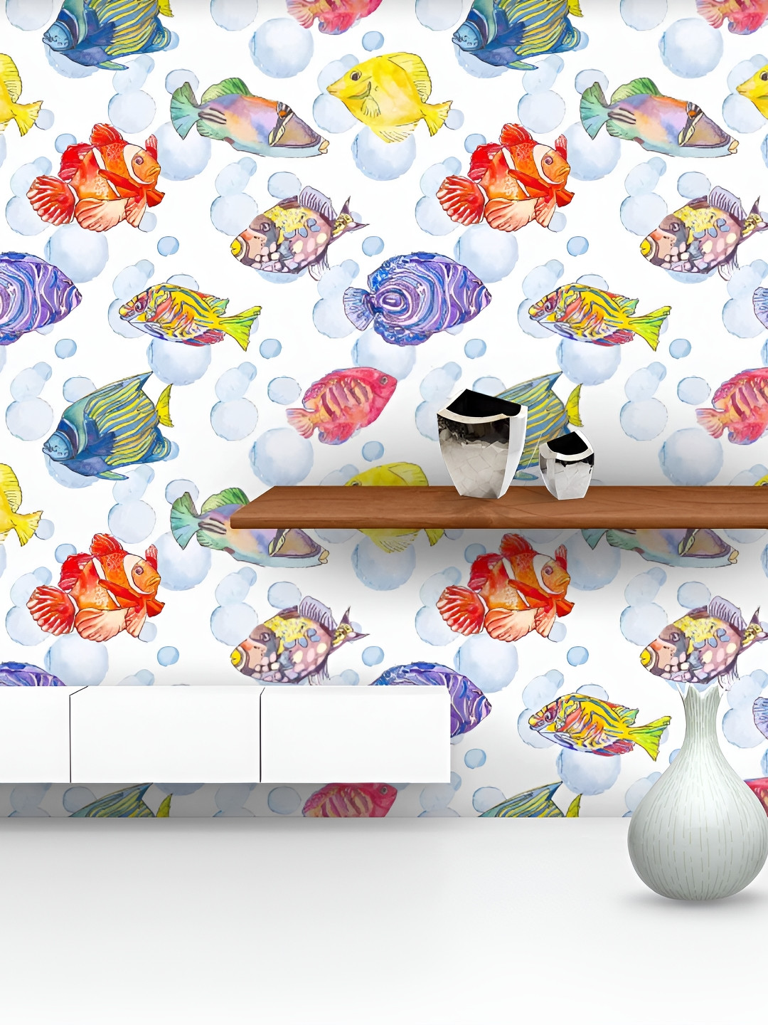 

ArtzFolio White Printed Peel & Stick Self-Adhesive Wall Sticker