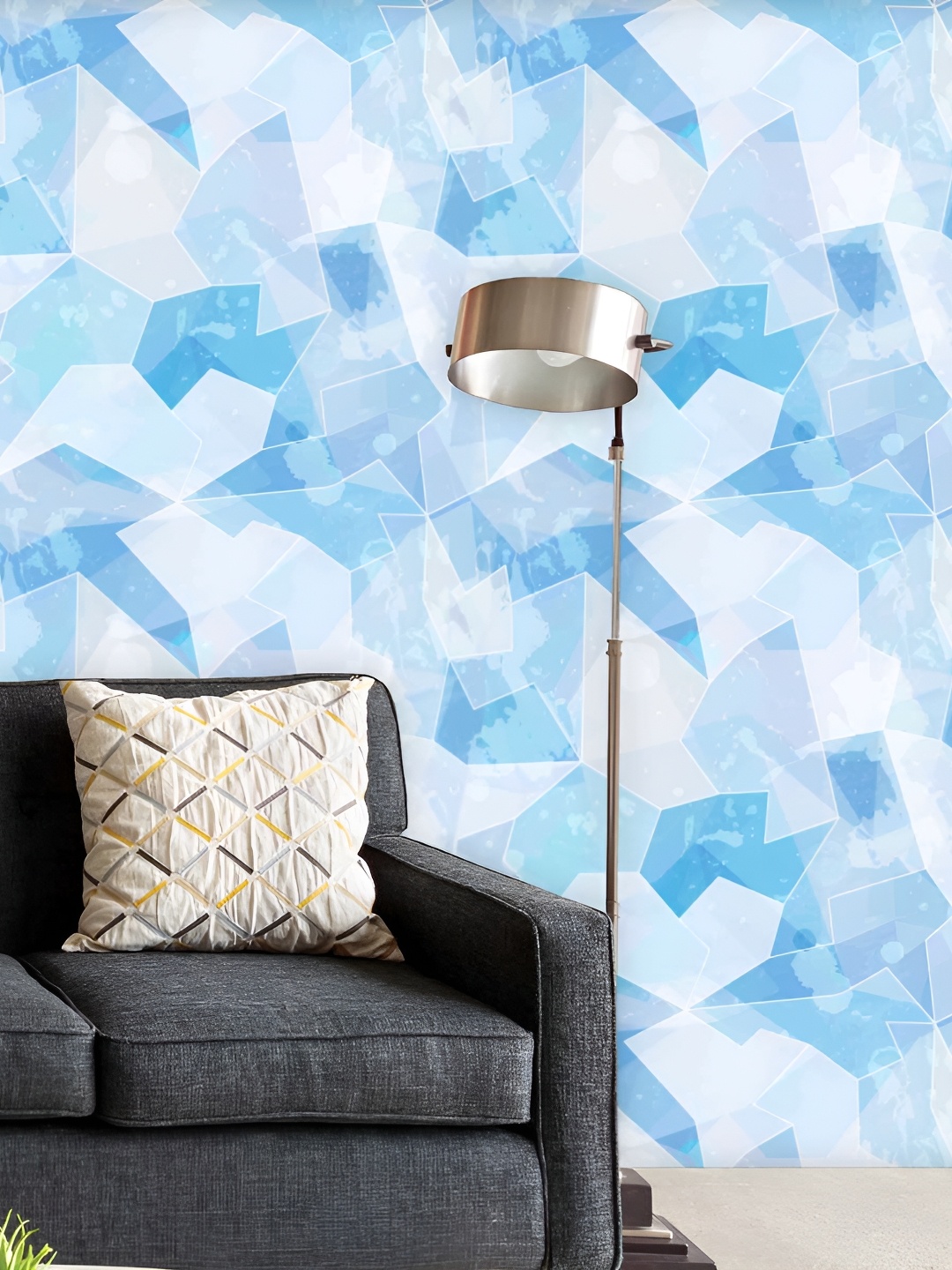 

ArtzFolio Blue & White Abstract Printed Self Adhesive Wall Decal