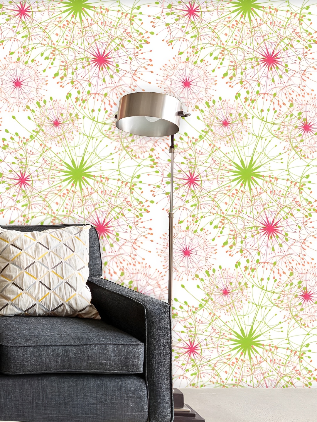 

ArtzFolio White & Pink Dandelions Printed Self Adhesive Wallpaper