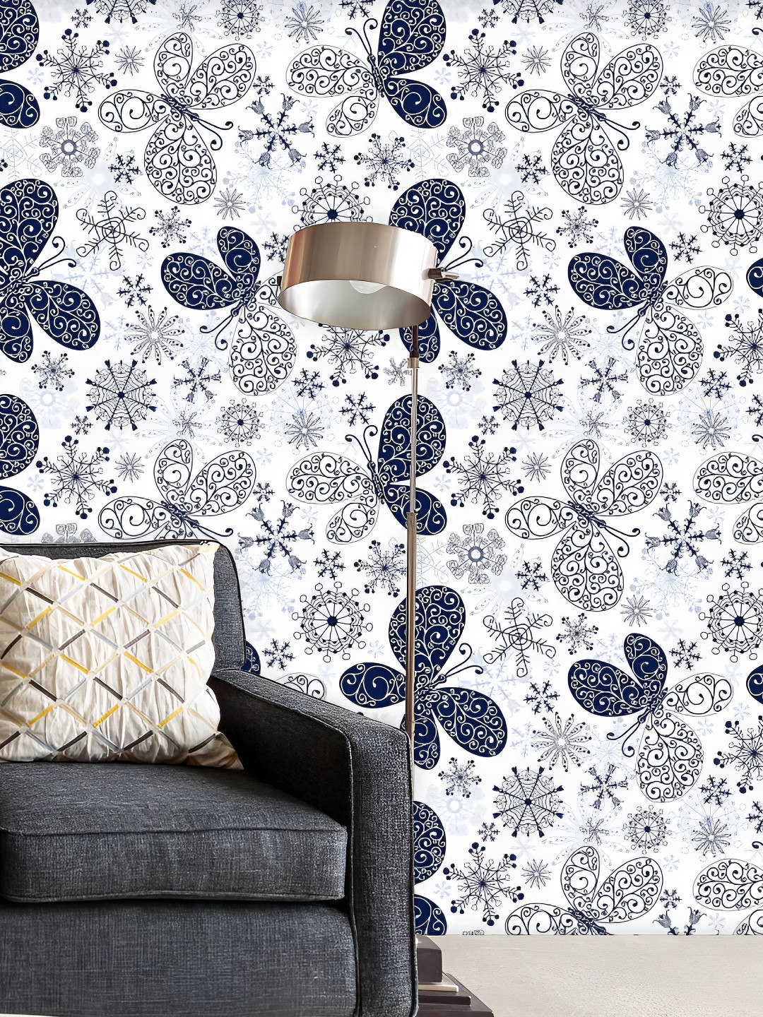 

ArtzFolio Blue & White Printed Self Adhesive Decals & Stickers