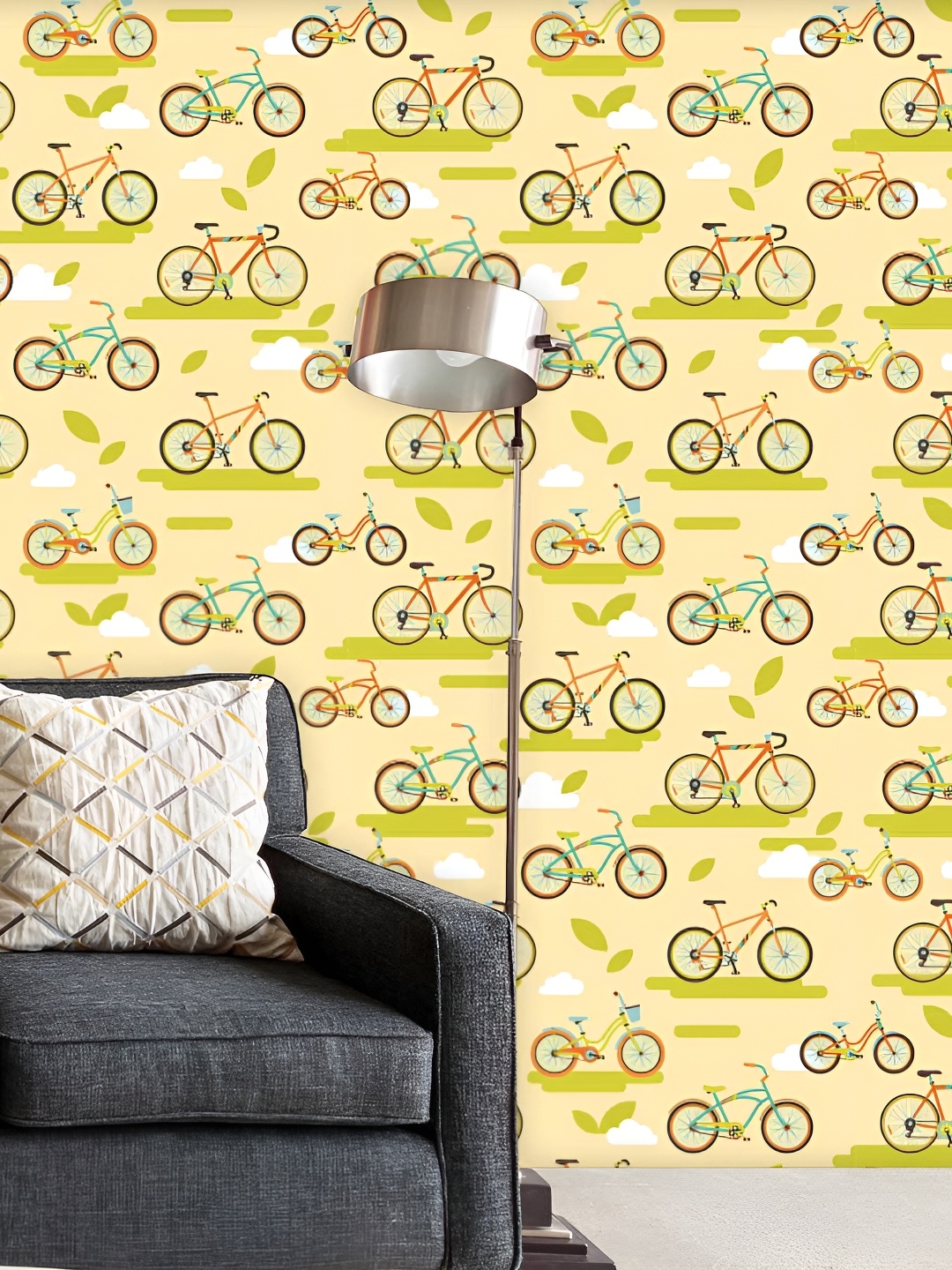 

ArtzFolio Yellow Printed Peel & Stick Self-Adhesive Wall Sticker