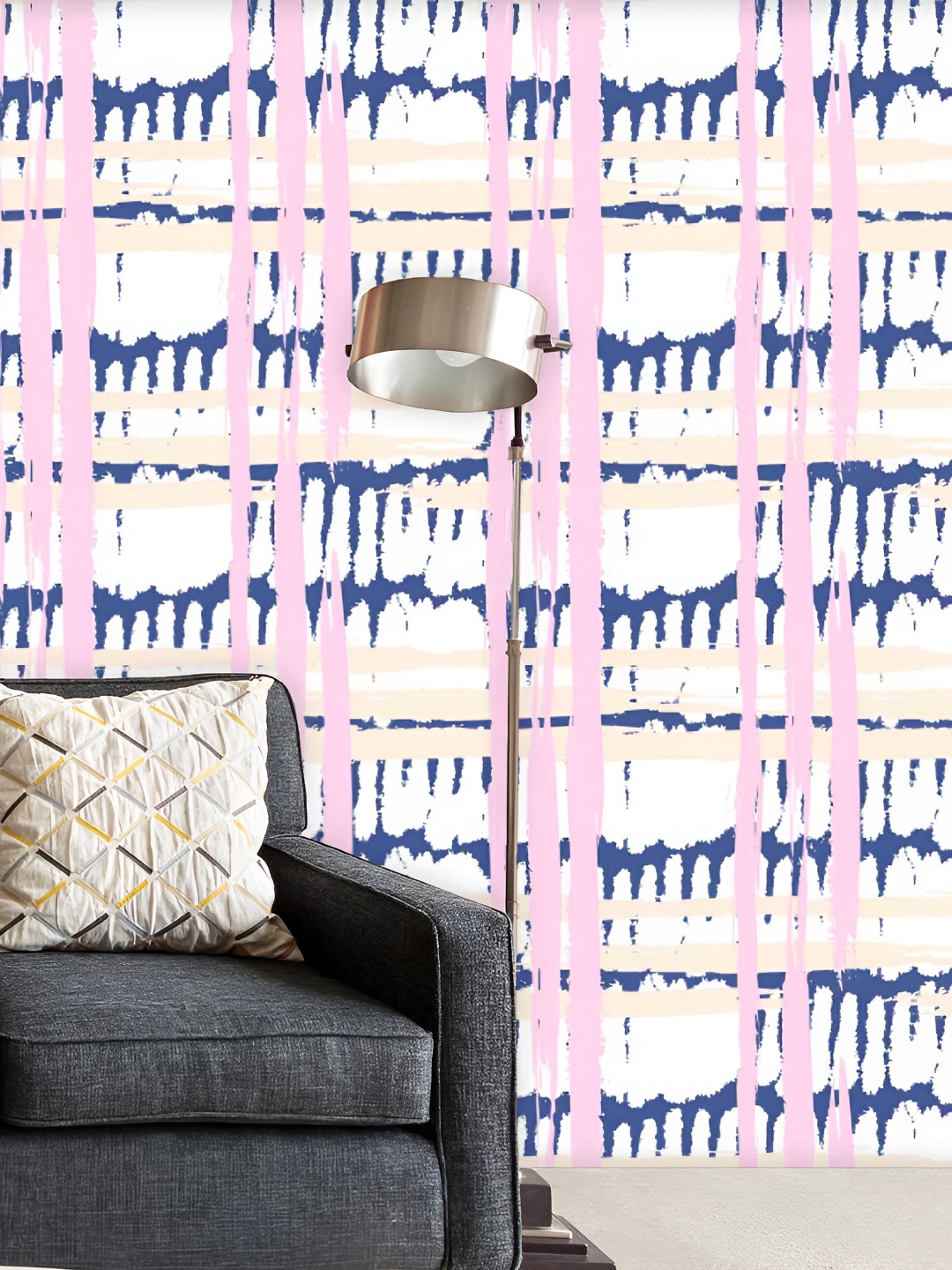 

ArtzFolio White & Pink Printed Self-Adhesive Peel & Stick Wallpaper