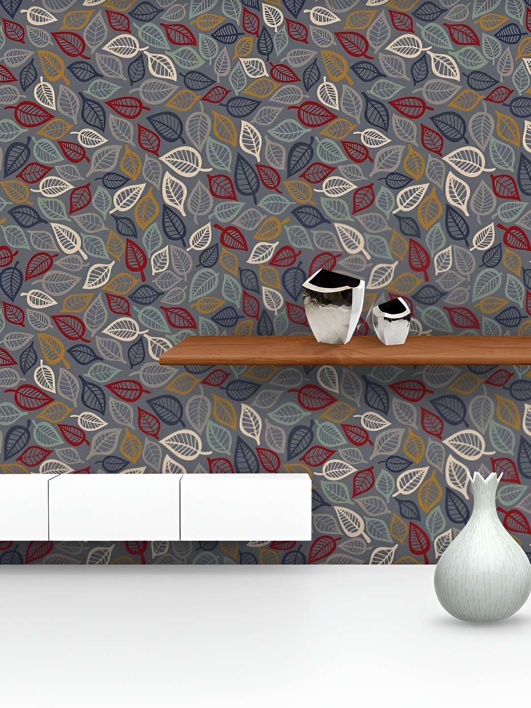 

ArtzFolio Grey & Red Abstract Printed Self Adhesive Decals & Wall Sticker